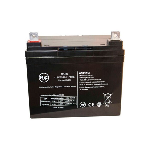 Battery Clerk AJC Hoveround Teknique FWD Powerchair 12V 35Ah Wheelchair Battery HOVEROUND-TEKNIQUE FWD POWERCHAIR - main